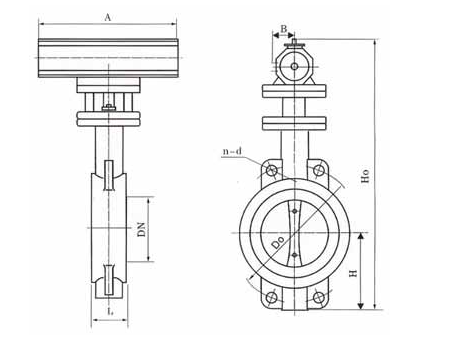 氣動(dòng)對夾中線蝶閥(圖1)